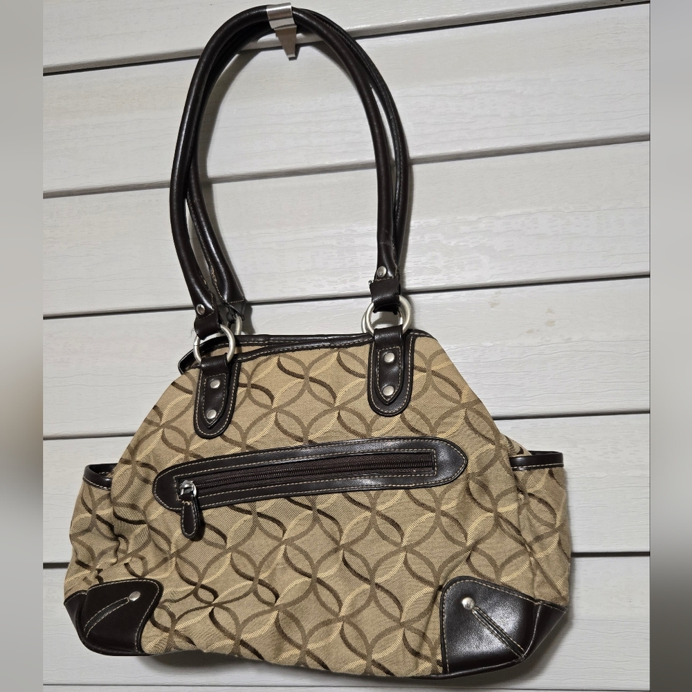Brown and Black Patterned Women's Bag